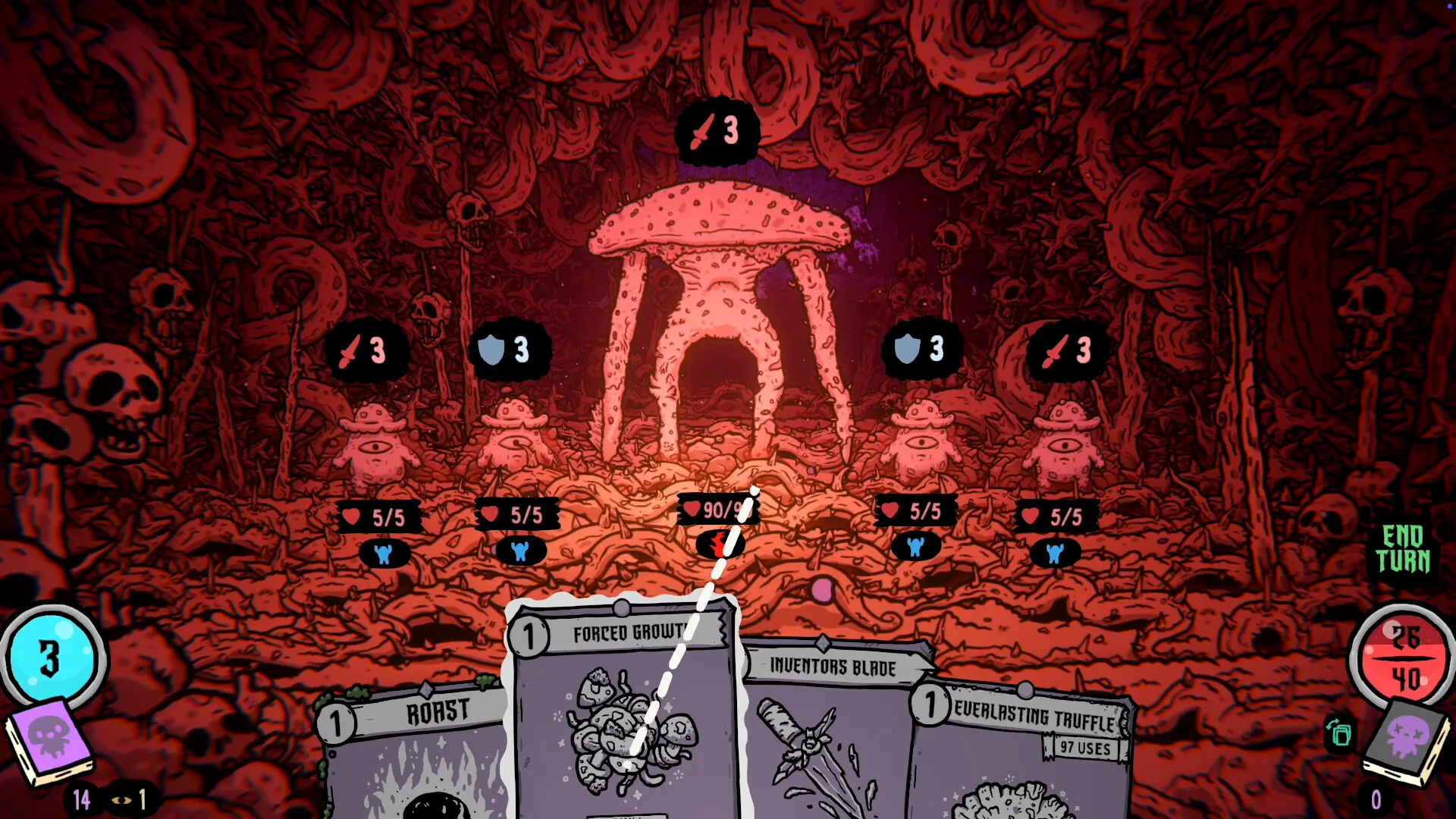 Shroom & Gloom – pieczenie grzybowych przeciwników w walce
