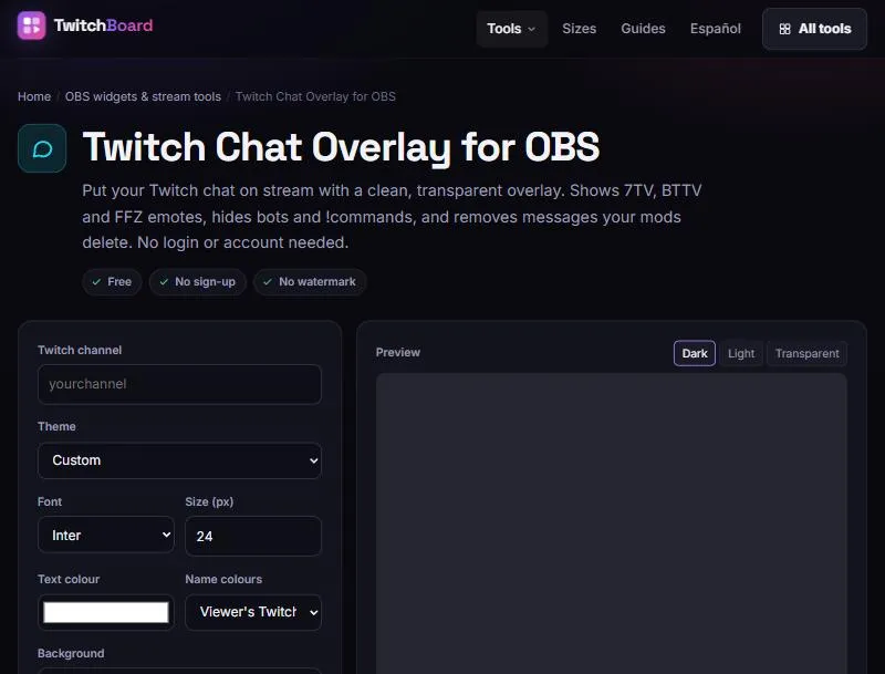 Nakładka czatu Twitcha do OBS w TwitchBoard