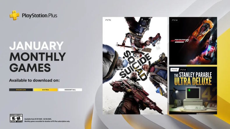 Gry PlayStation Plus na styczeń 2025 to Suicide Squad i The Stanley Parable!
